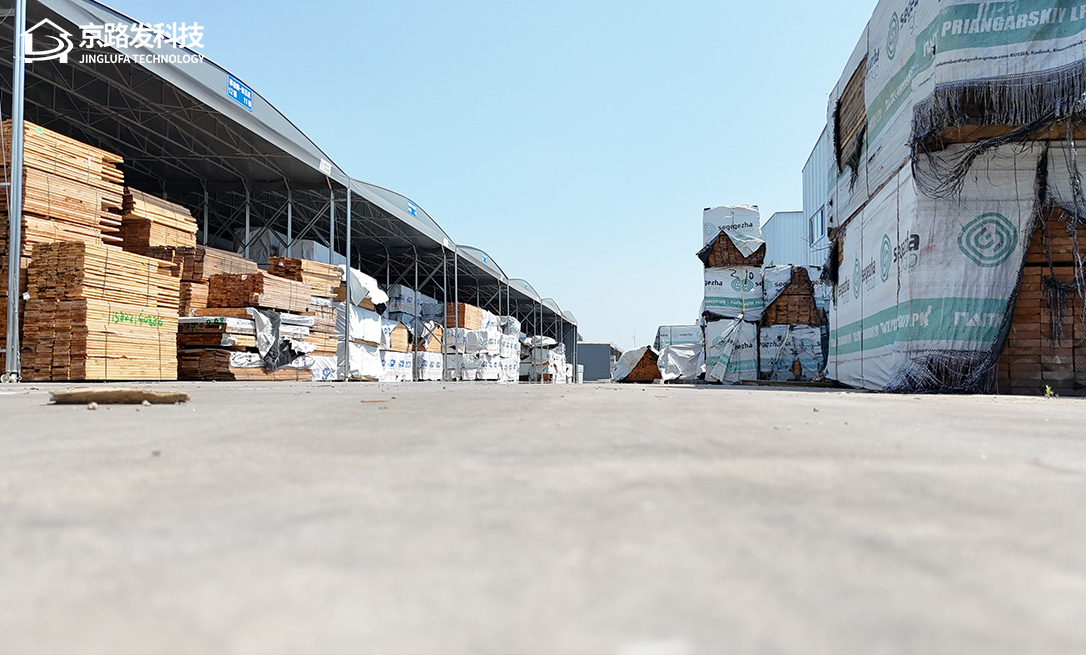 天津潘庄名贵木料市场推拉棚