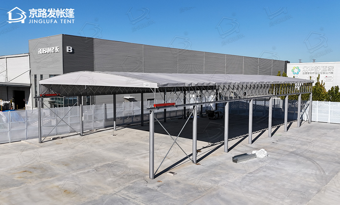 津南区双港老板电器悬空电动推拉棚