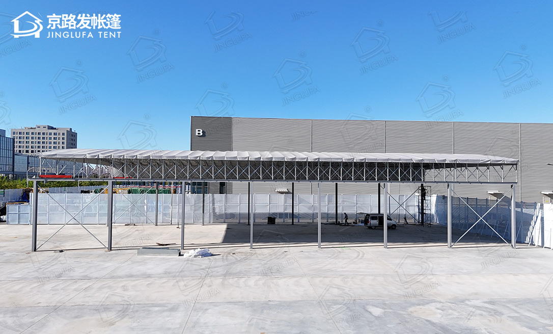 津南区双港老板电器悬空电动推拉棚